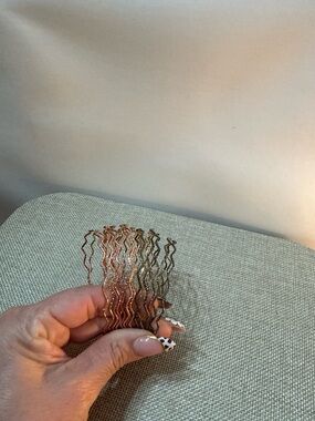 Wavy Metal Bobby Pin Set - Rose Gold & Gold Hair Pins